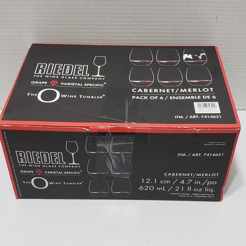 Riedel The O Wine Tumbler, Cabernet/Merlot - 6 Pack